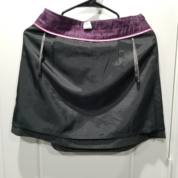 J Crew Wool Mini Skirt Charcoal Grey Shirred Pleated Sz 0 Gathered Women Lined - Picture 7 of 12